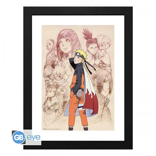 Naruto Shippuden Framed Print: Naruto & His Allies 30x40