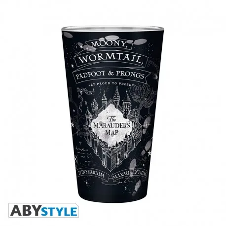 Harry Potter Large Glass 400ml: Marauder's Map
