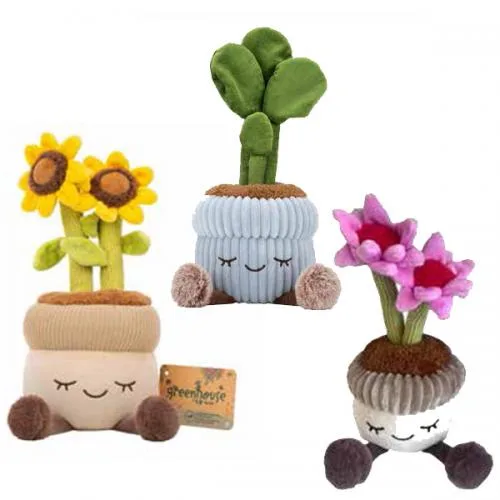 GreenHouse 3pz Pianta Peluche 30cm Assortment
