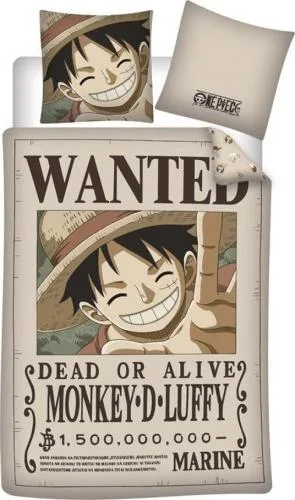 One Piece Copripiumino Microfibra : Wanted 140x200cm