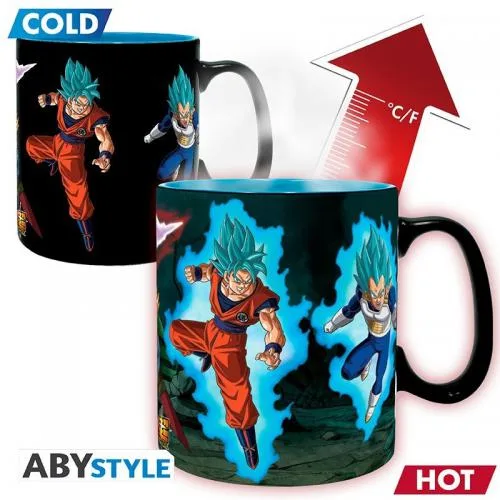 Dragon Ball Super Tazza Heat Change 460ml: Saiyans vs Black