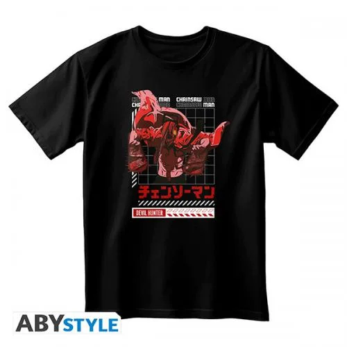 Chainsaw Man (L) T-shirt Unisex Black: Devil Hunter