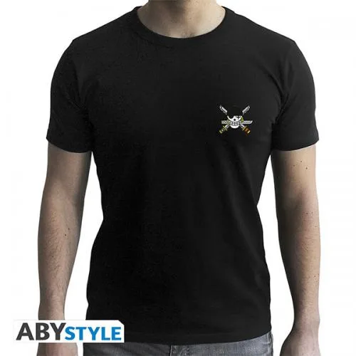 One Piece T-shirt (XXL) New Fit Black: Wanted Zoro