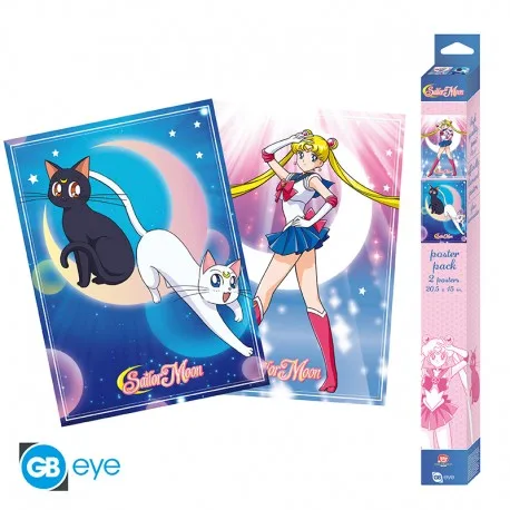 Sailor Moon Set 2 Chibi Posters: Sailor Moon/ Cats 52x38cm