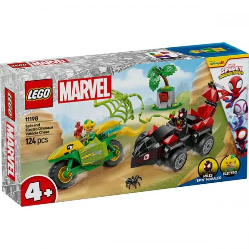 11198 LEGO Heroes Inseguimento Dino-Veicoli Spin ed Electro