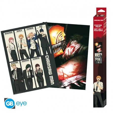 Chainsaw Man Set 2 Chibi Posters: Devil Hunters 52x38cm