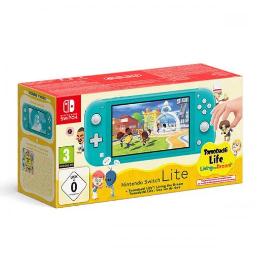 Console Switch Lite Tomodachi Life Living the Dream Bundle