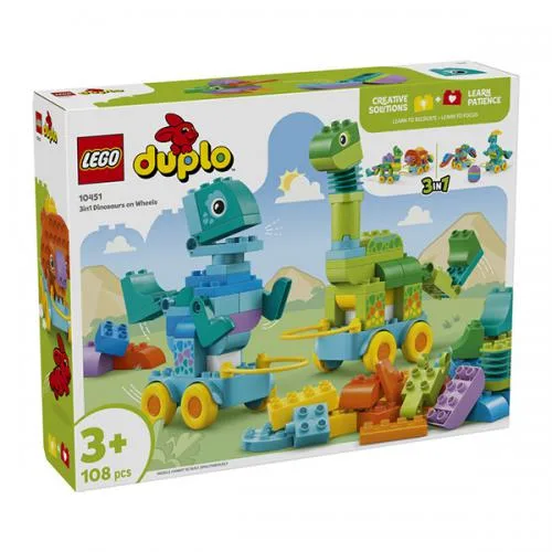 10451 LEGO Duplo Dinosauri su Ruote 3 in 1