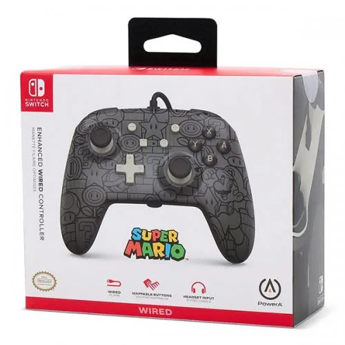 Enhanced Wired Pro Controller Switch Power-Up Mario PowerA