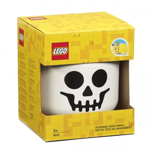 LEGO Storage Head (Large): Skeleton White 001