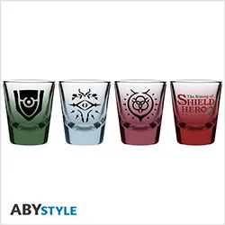 The Shield Hero Shot Glass: Symbols (2pz)