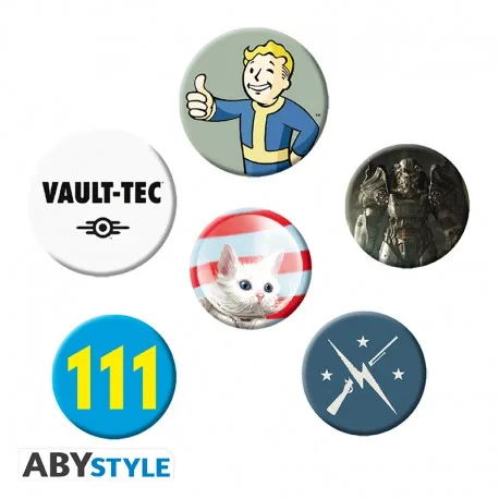 Fallout Pin Spilla Badge: Pack Mix 3cm