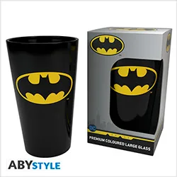 DC Comics Large Glass 400ml: Batman Symbol
