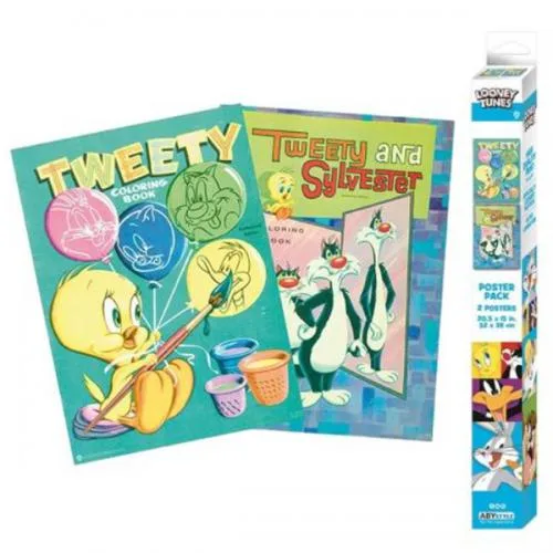 Looney Tunes Set 2 Chibi Posters Tweety / Sylvester (52x38)
