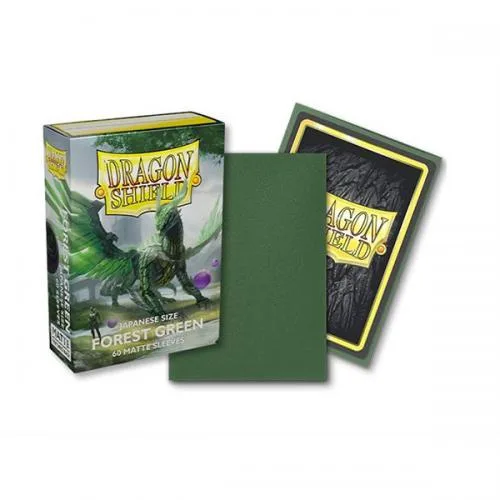 11156 60 Sleeves JP Matte Dual Forest Green Dragon Shield