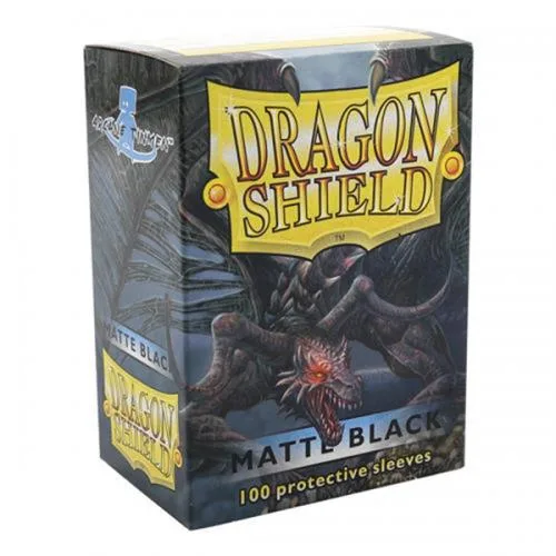 11002 100 Bustine Standard Matte Black Dragon Shield