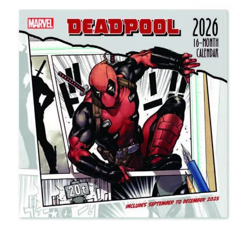 Marvel Deadpool Square Calendar 2026 30x30