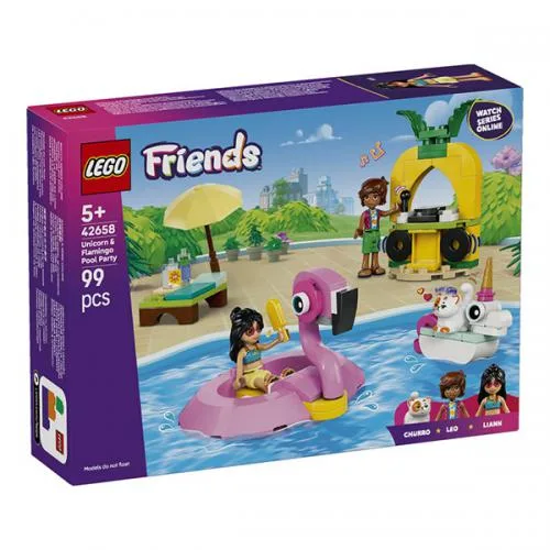 42658 LEGO Friends Pool Party con Unicorno e Fenicottero