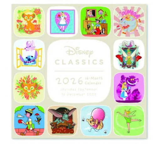 Disney Classic Artist Series Square Calendar 2026 30x30