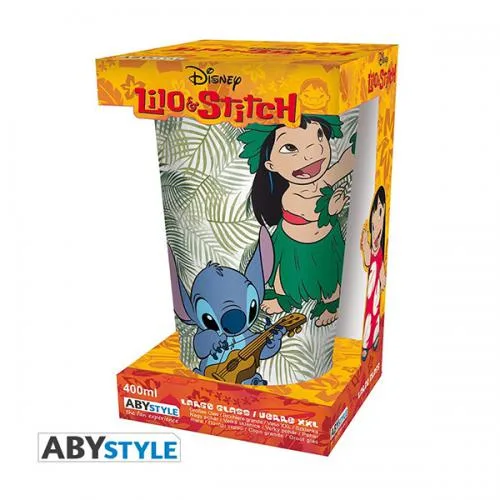 Disney Lilo & Stitch Large Glass 400ml: Lilo & Stitch