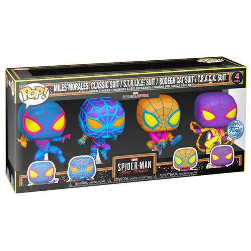 Funko POP! Marvel: Miles Morales Suits (4PK) EXM BKLT