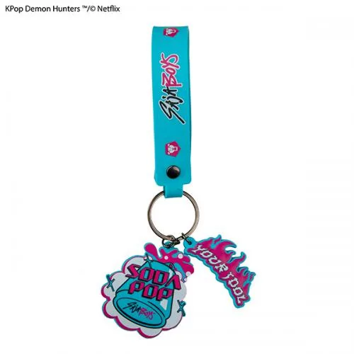Kpop Demon Hunters Soda Pop Wristlet Keychain