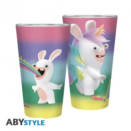 Bicchiere Lapins Cretins : Rainbow Rabbids - 400ml