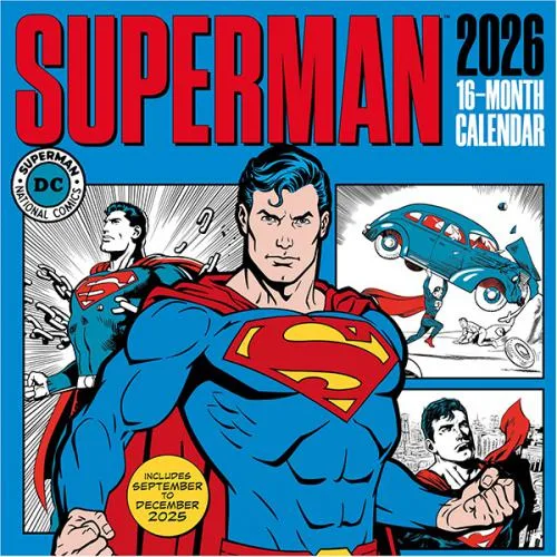 DC Comics Superman Square Calendar 2026 30x30