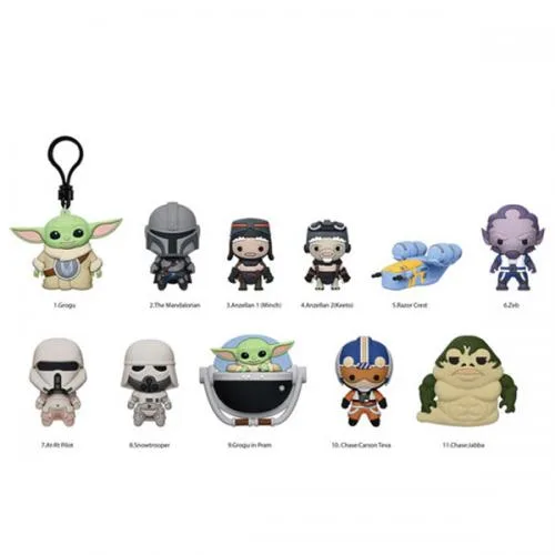 SW The Mandalorian (24pz) Bag Clip Blind Box Display 7cm