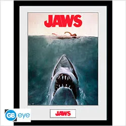Jaws Lo Squalo Framed Print : Key Art