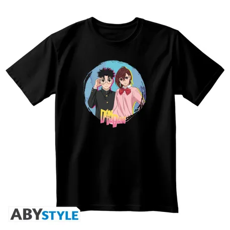 Dan Da Dan T-Shirt (M) Black Man Basic: Momo & Okarun