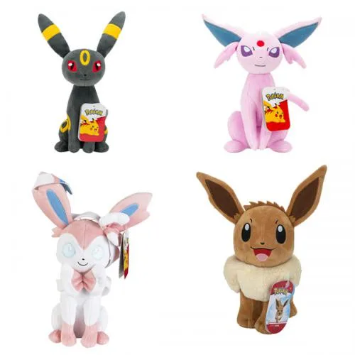 Pokemon (6pz) Peluche Eevee Evolution 20cm