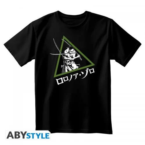 One Piece T-Shirt (L) Black Unisex: Roronoa Zoro