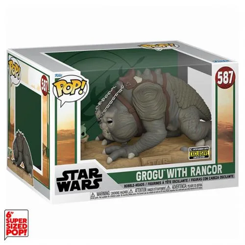 Funko POP! SW The Mandalorian Grogu w/Rancor (587) EXM DLX