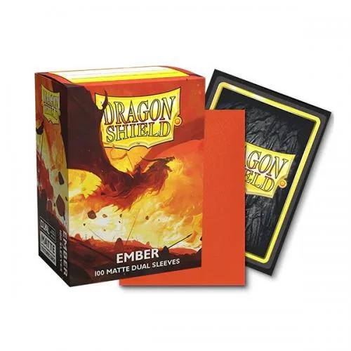 100 Sleeves Standard Size Matte Dual Ember Dragon Shield