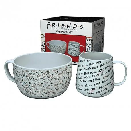 Friends Gift Set Colazione Tazza/Ciotola: Doodle