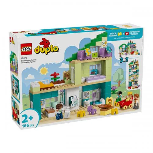 10470 LEGO Duplo Casa Familiare Moderna 3 in 1 Personaggi