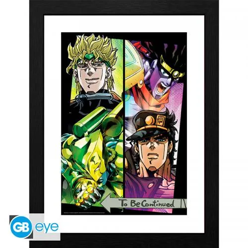 Jojo Bizarre ADV Framed Print: Dio & Jotaro 30x40cm