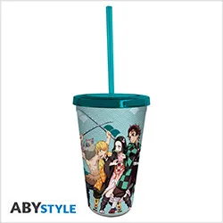 Bicchiere con Cannuccia 470ml Demon Slayer : Group