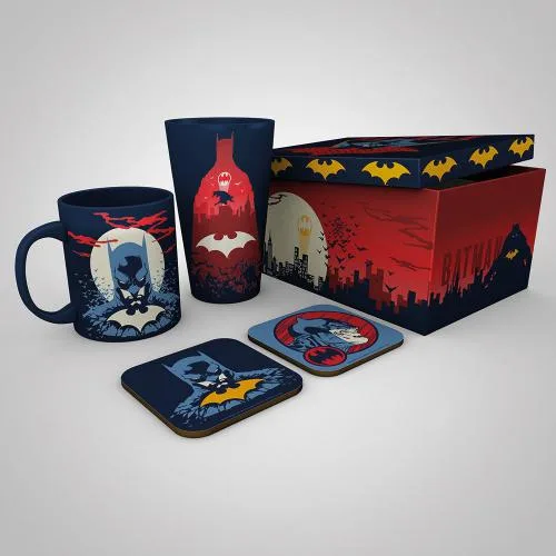 DC Comics Gift Set Bicchiere/Tazza/Sottobicchieri Glow