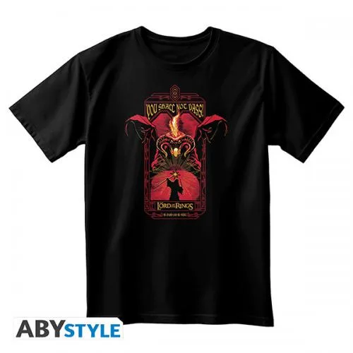 LOTR T-shirt (S) Unisex Black: You Shall Not Pass