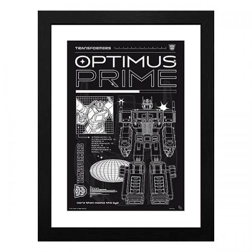 Transformers Framed Print: Optimus Schematic 30x40cm