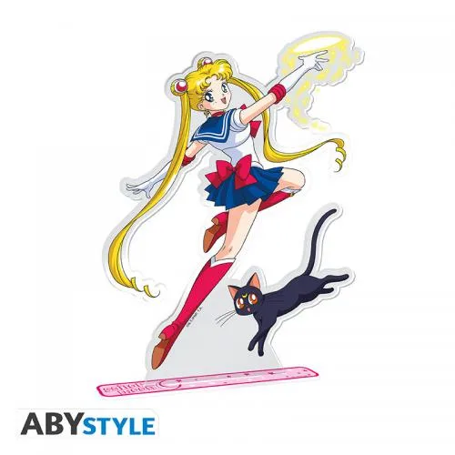 Sailor Moon Acryl Diorama: Sailor Moon & Luna 24cm
