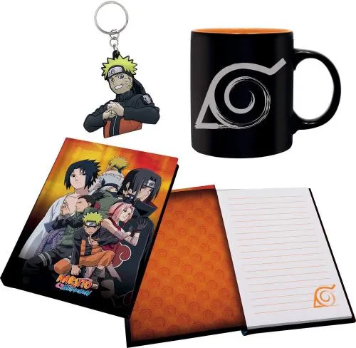 Naruto Shippuden Gift Set Tazza/Portachiavi/Notebook: Naruto