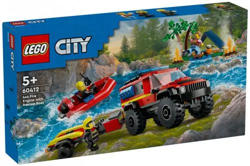 60412 LEGO City Fuoristrada Antincendio Gommone Salvataggio