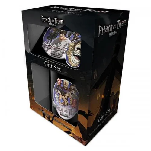 Attack on Titan S4 Tazza/Coaster/Keychain Gift Set