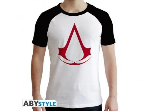 Assassin's Creed T-Shirt (M) White/Black Premium: Crest